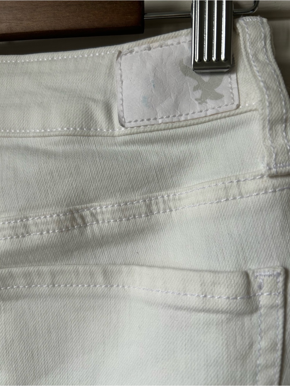 American Eagle Outfitters White Super Stretch Jegging Pants 4 Short Low Rise - Picture 9 of 13